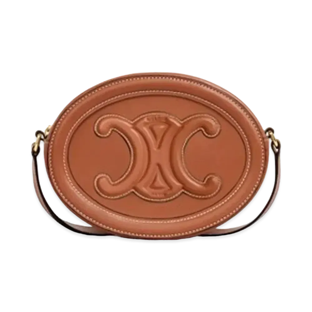 CELINE Oval Bag Cuir Triomphe in Smooth Calfskin "Tan"