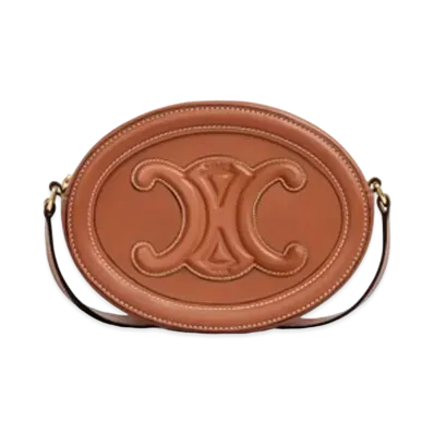 CELINE Oval Bag Cuir Triomphe in Smooth Calfskin "Tan"