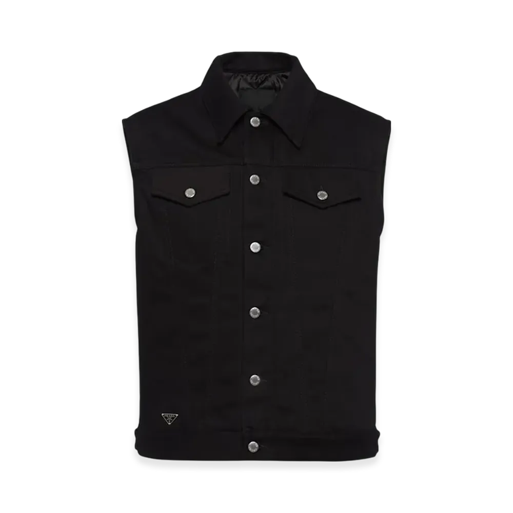 PRADA Bull Denim Vest "Black"