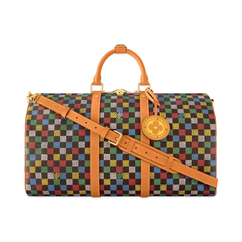 Louis Vuitton Keepall Bandouliere 50 LV Vers Damier Ebene Coated "Multicolor"
