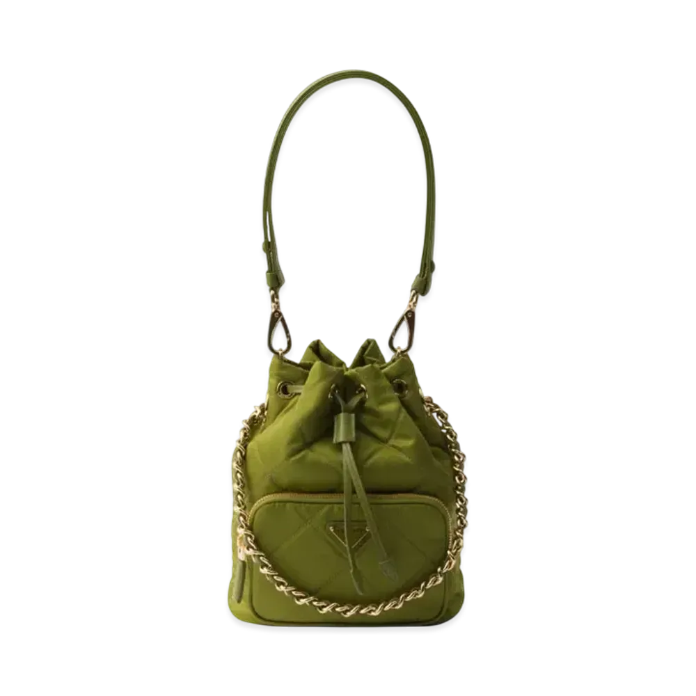 PRADA Re-Edition 1995 Chaine Re-Nylon Shoulder Bag "Olive"