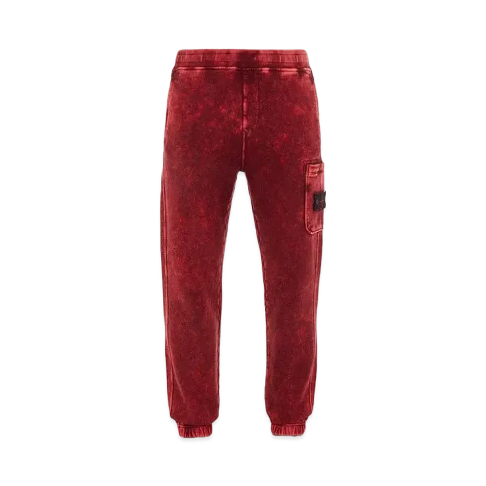 Stone Island 61438 COTTON FLEECE + OFF-DYE OVD TREATMENT_REGULAR FIT "Maroon"