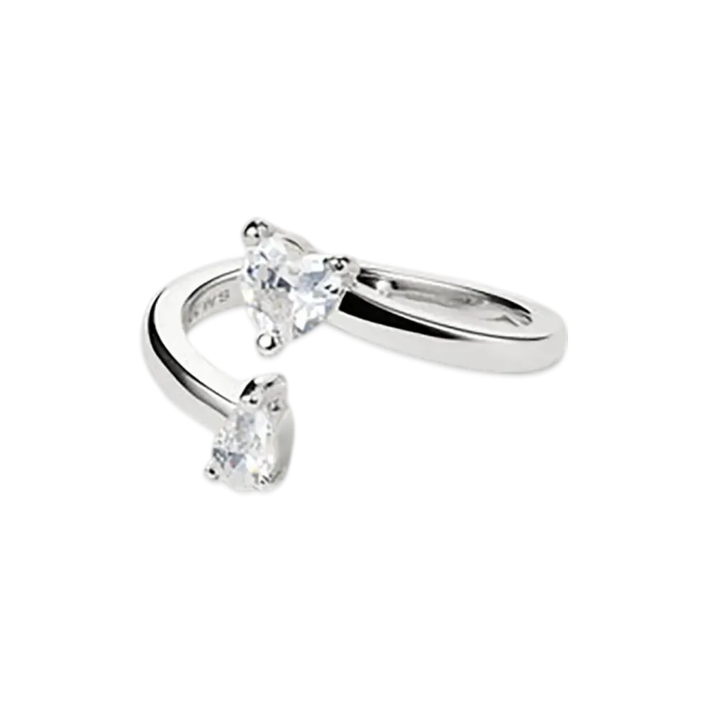 GOD ONLY KNOWS Tear Heart Ring "Silver"