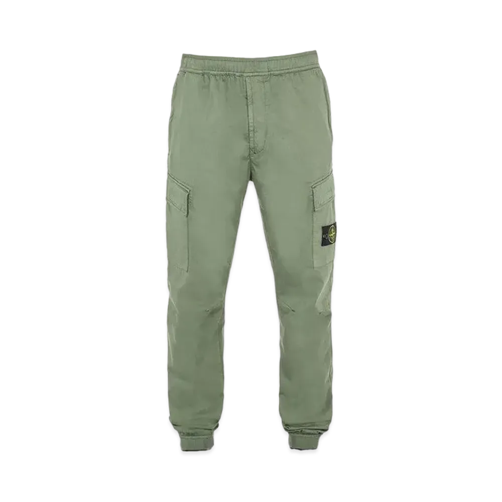 Stone Island 31314 STRETCH COTTON WOOL SATIN_REGULAR TAPERED FIT "Sage Green"