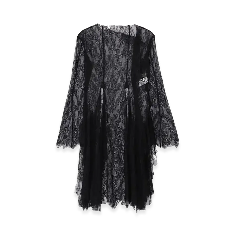 Yohji Yamamoto Gothic Lace Long Blouse "Black"