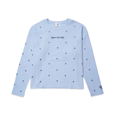 HTH Random Heart Waffle Long Tee "BLUE"