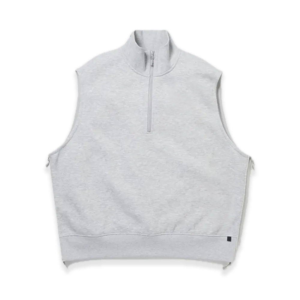 DAIWA PIER39 Tech Sweat Zip Vest Pullover "Heather Gray"