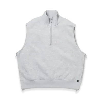 DAIWA PIER39 Tech Sweat Zip Vest Pullover "Heather Gray"
