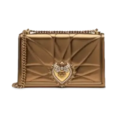 Dolce&Gabbana Devotion Bag Big Matrassemoldre Nappa Leather "Gold"