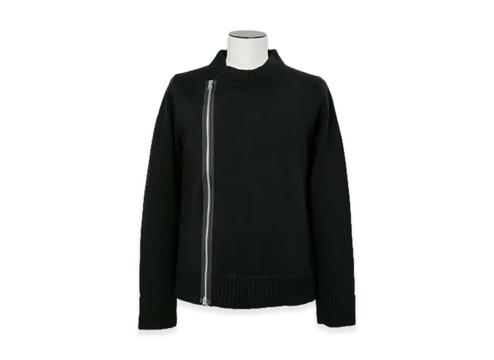 sacai Wool Knit Blouson "Black"