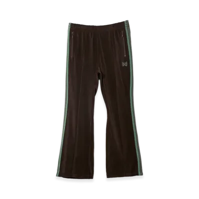 NEEDLES Boot-Cut Track Pant - C/PE Velour "Brown"