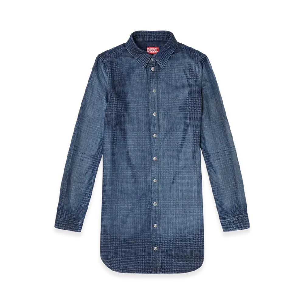 Diesel De-Eazy Dress-S Denim Shirt Dress "Blue"