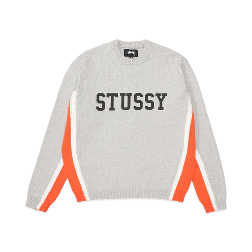 Stussy Contrast Stripe Crew "Heather"