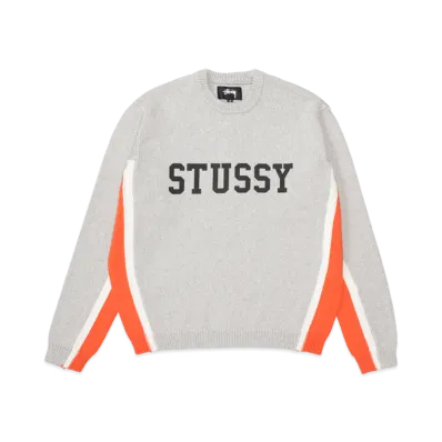 Stussy Contrast Stripe Crew "Heather"