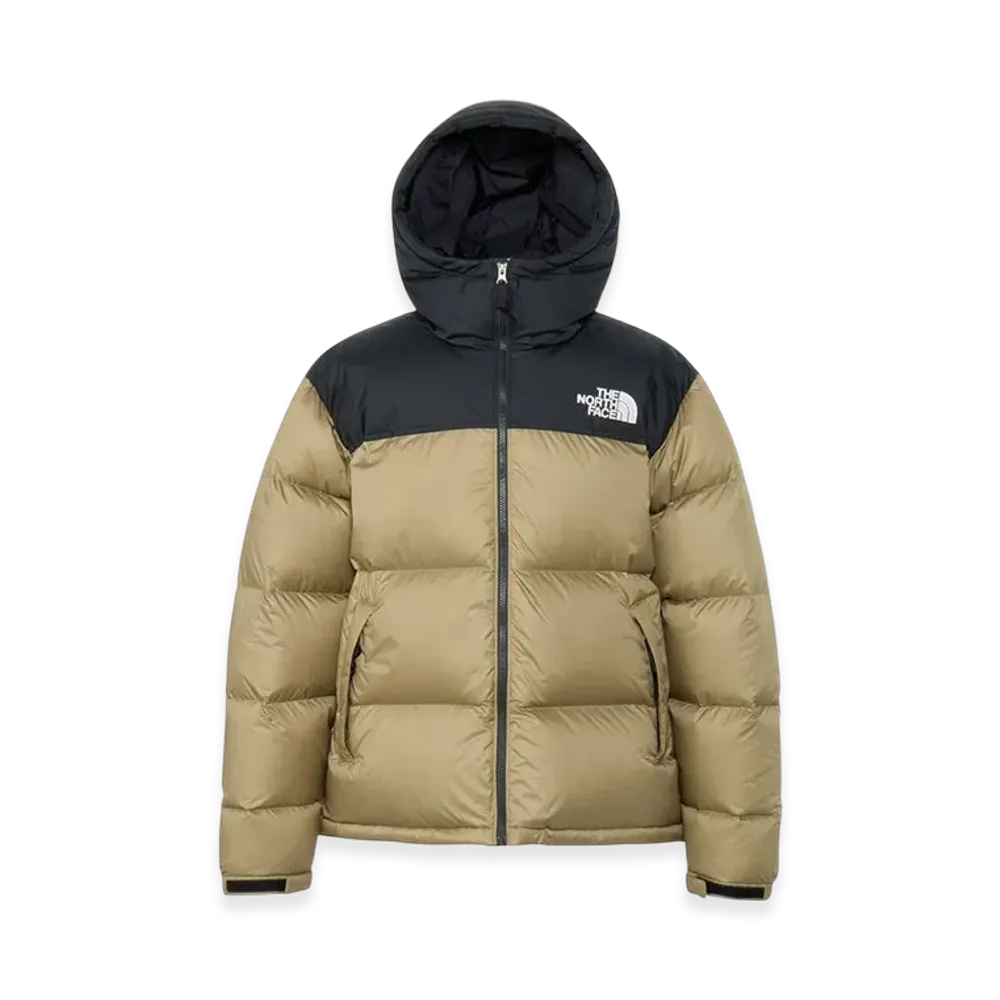 The North Face Nuptse Hoodie "Black/Classic Khaki"