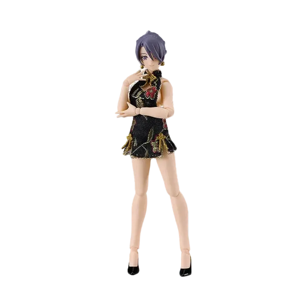 Max Factory "figma Styles" Female Body (Mika) with Mini Skirt Chinese Dress Outfit (Black)