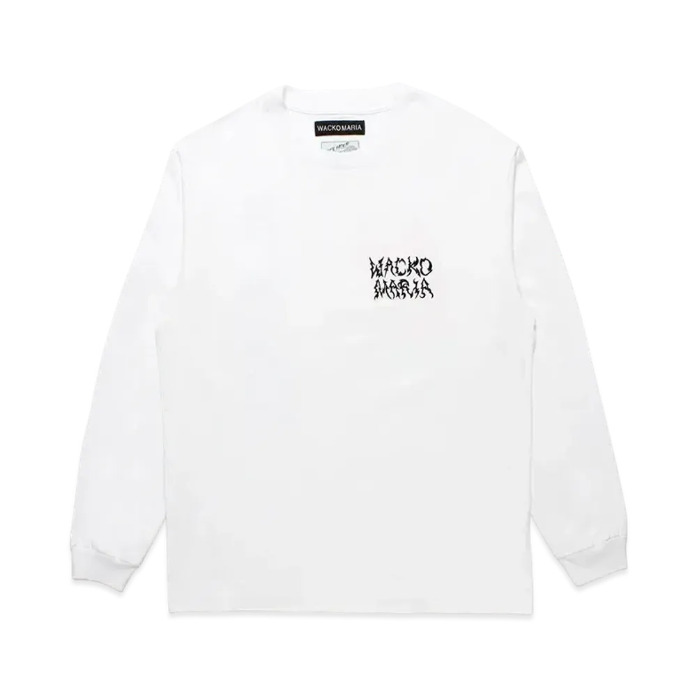 WACKO MARIA x NECKFACE Washed Heavy Weight Long Sleeve T-Shirt "White"