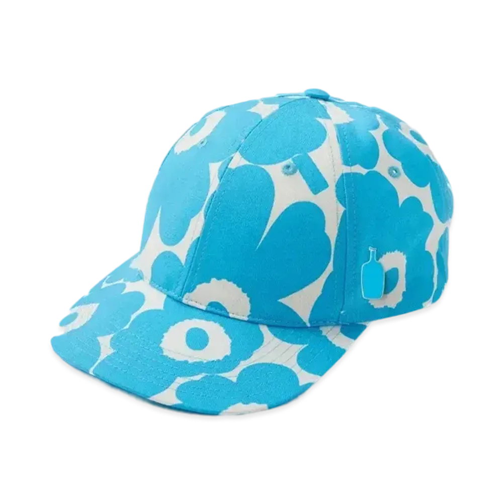 Marimekko x BLUE BOTTLE COFFEE Unikko Cap & Enamel Pin Set "Blue"