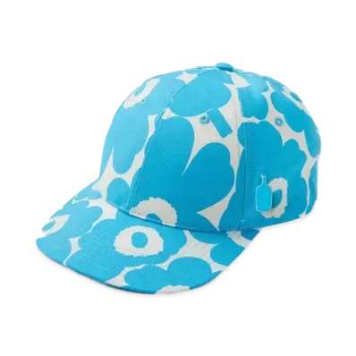 Marimekko x BLUE BOTTLE COFFEE Unikko Cap & Enamel Pin Set "Blue"