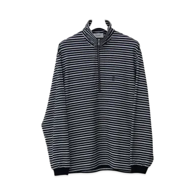 Ernie Palo Half zip Boder L/S Tee "Black"