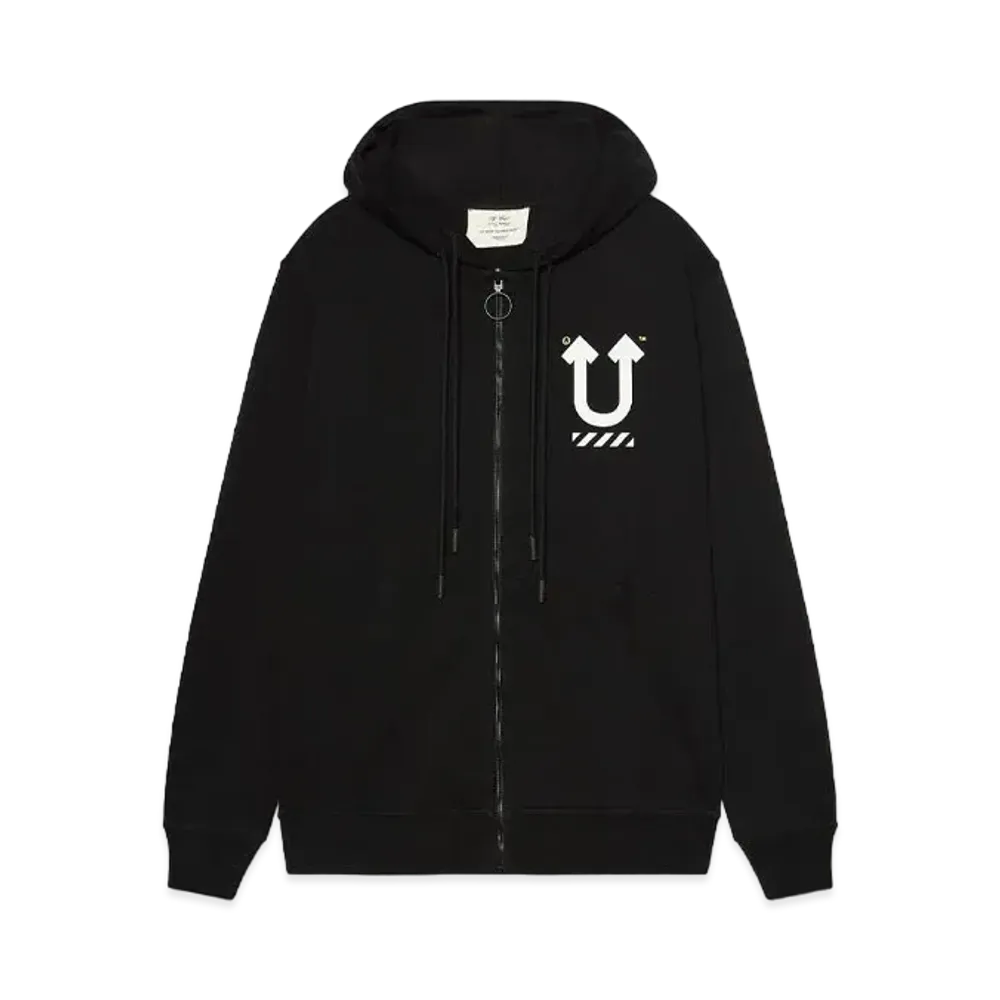 UNDERCOVER x OFF-WHITE Skeleton Rvrs Zip Hoodie "Black"