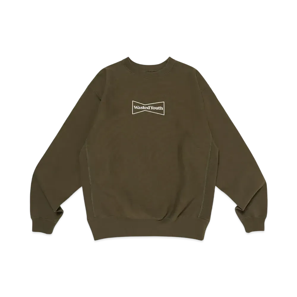 Wasted Youth Heavy Weight Sweatshirt#3 "Olive Drab"