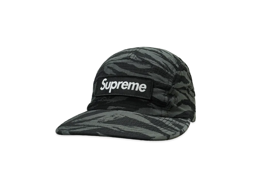 Supreme Tiger Camo Ripstop Camp Cap "Black"