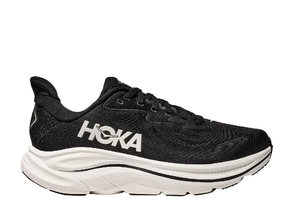 Hoka Women's Clifton 10 "Black/White" (Wide)