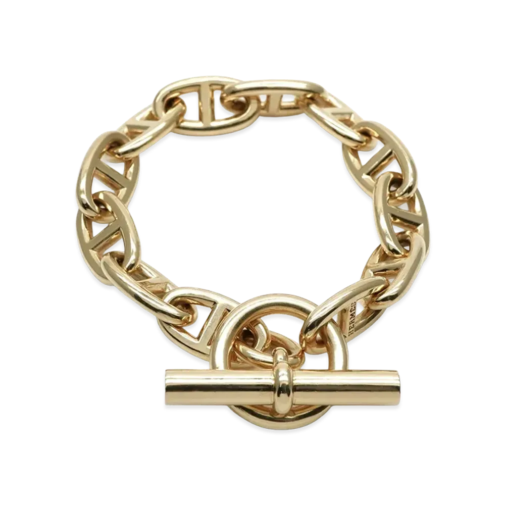 Hermes Chaine D'ancre GM K18 Bracelet "Yellow Gold"