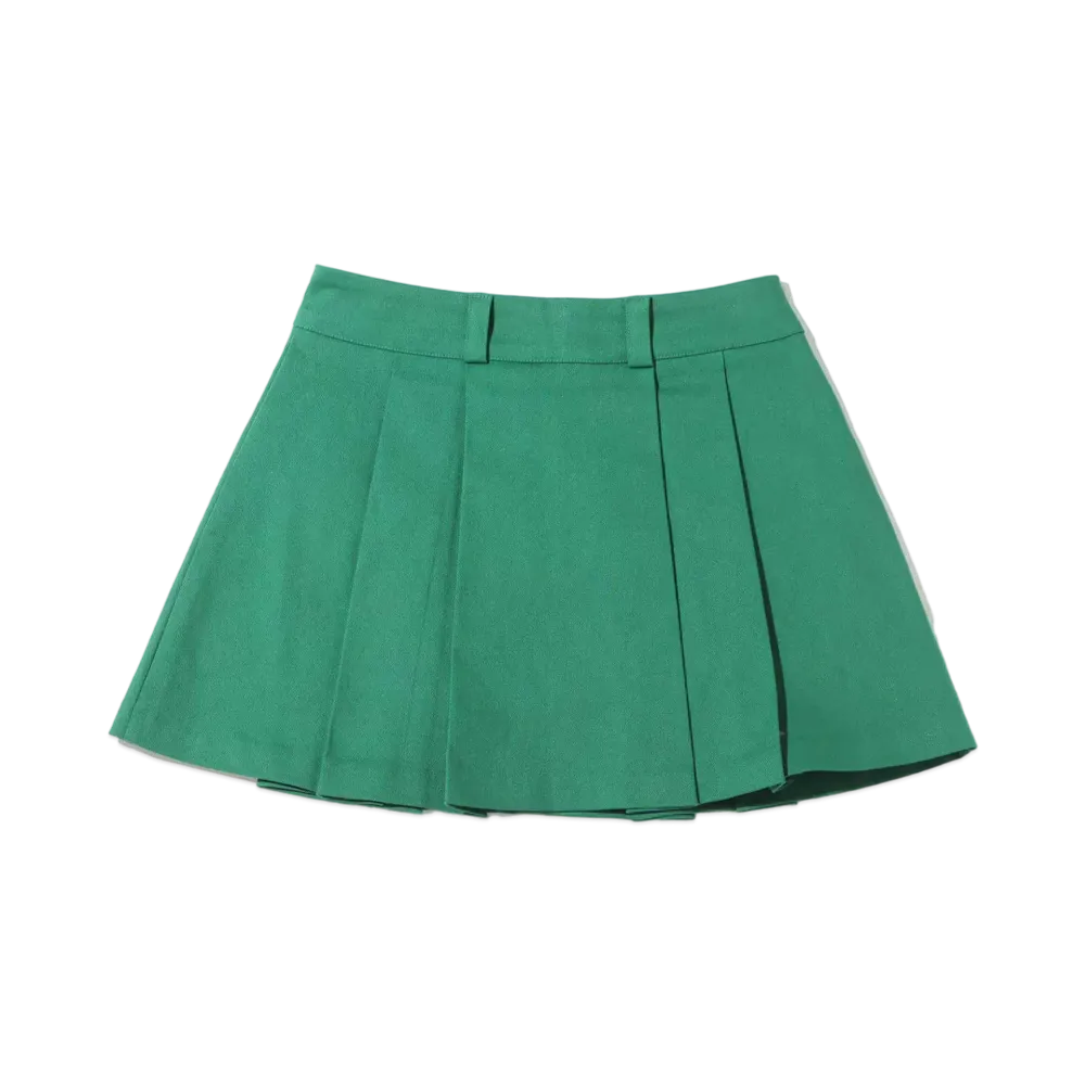 atmos pink Pleated Mini Skirt "Green"