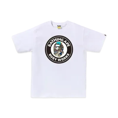 A BATHING APE Comic Art Busy Works Tee "White"