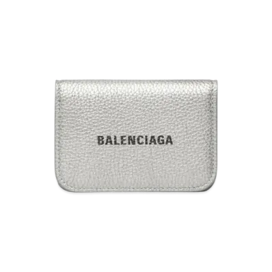 BALENCIAGA Cash Mini Wallet Metallic "Silver"