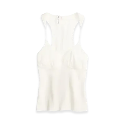 H&M x Glenn Martens Ribbed Tank Top "White"
