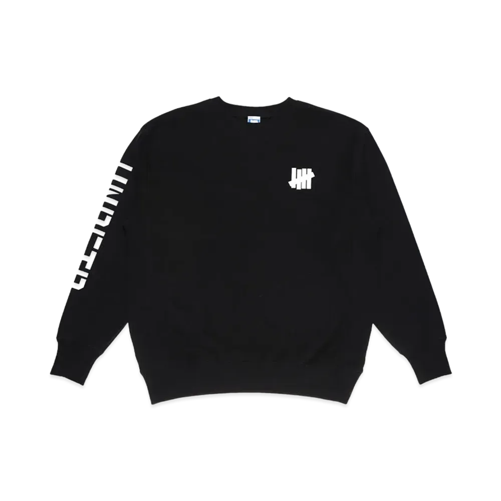 UNDEFEATED STENCIL SLEEVE ICON CREW SWEAT - UL21012 "Black"