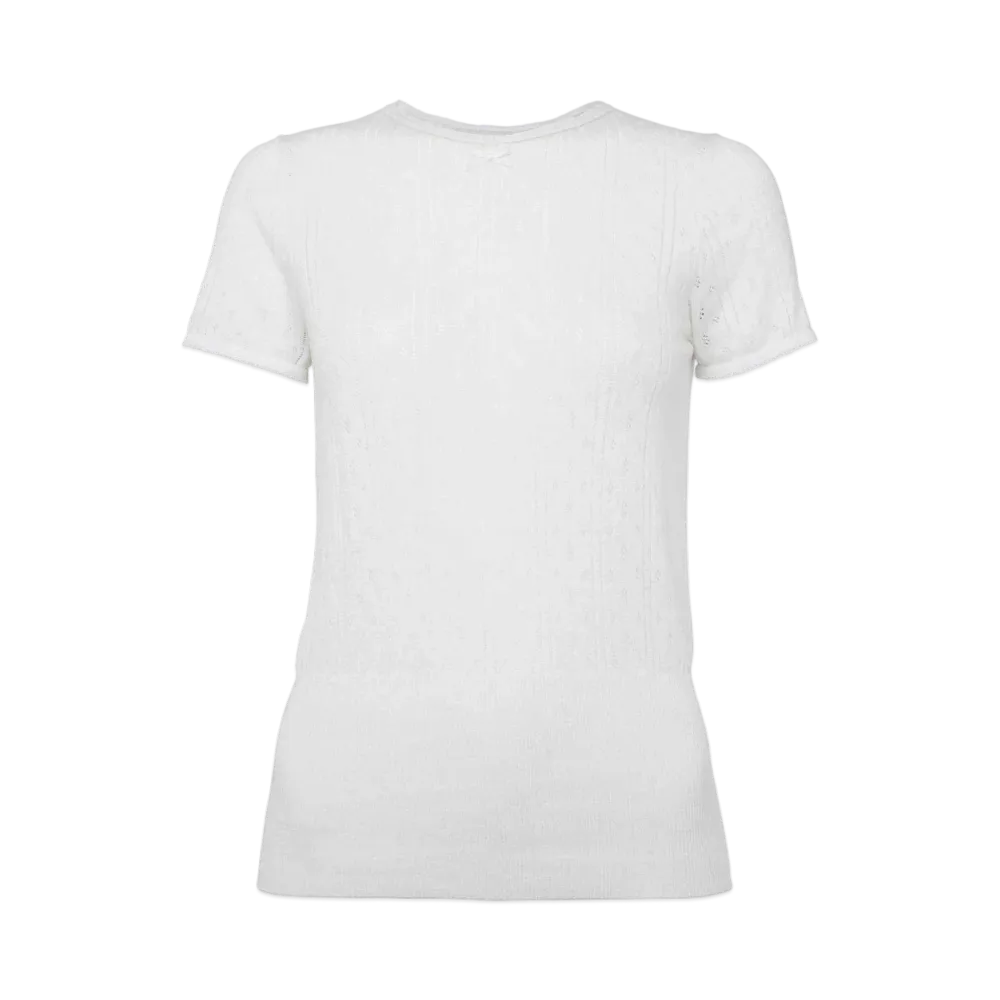 JW ANDERSON Pointtail Cap Sleeve Top "White"