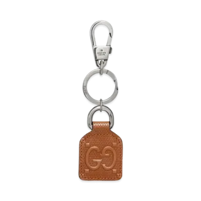 GUCCI GG Embossed Keychain "Brown"