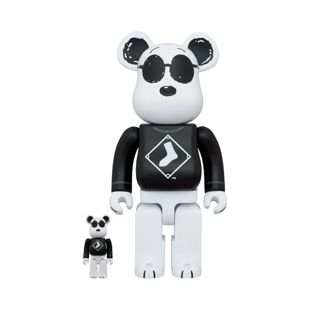 MEDICOM TOY "BEARBRICK" -MLB x PEANUTS- SNOOPY(WHITE SOX) 100% & 400%