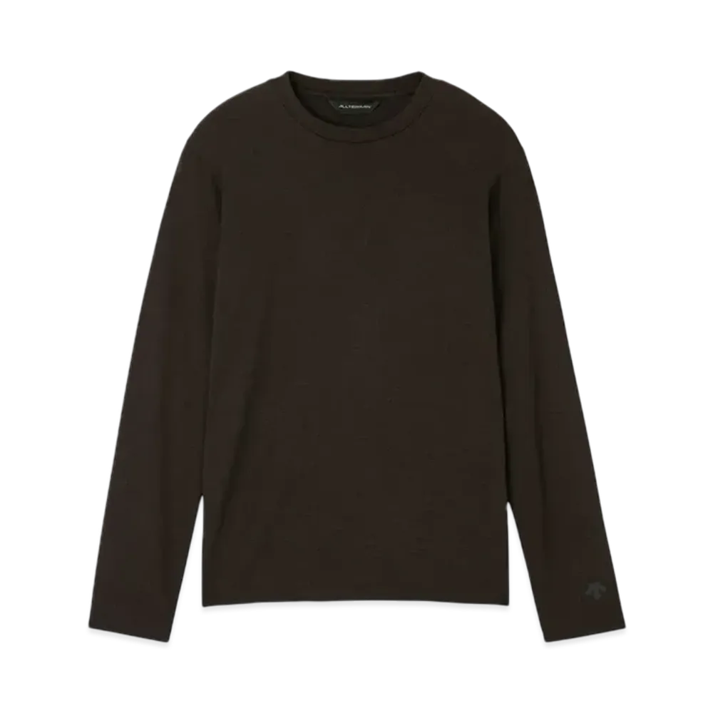 DESCENTE ALLTERRAIN Wool Mix Long Sleeve T-Shirt "Deep Mahogany"