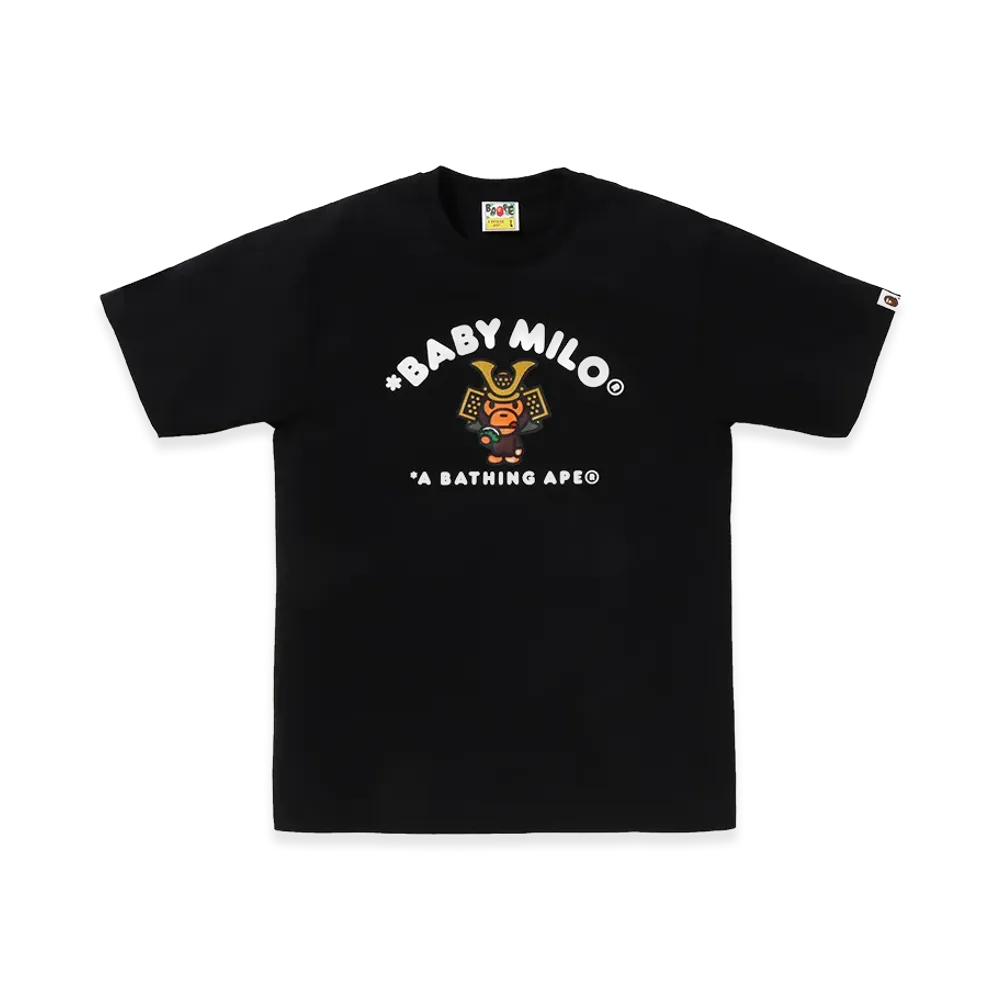 A BATHING APE Kabuto Baby Milo College Tee "Black"