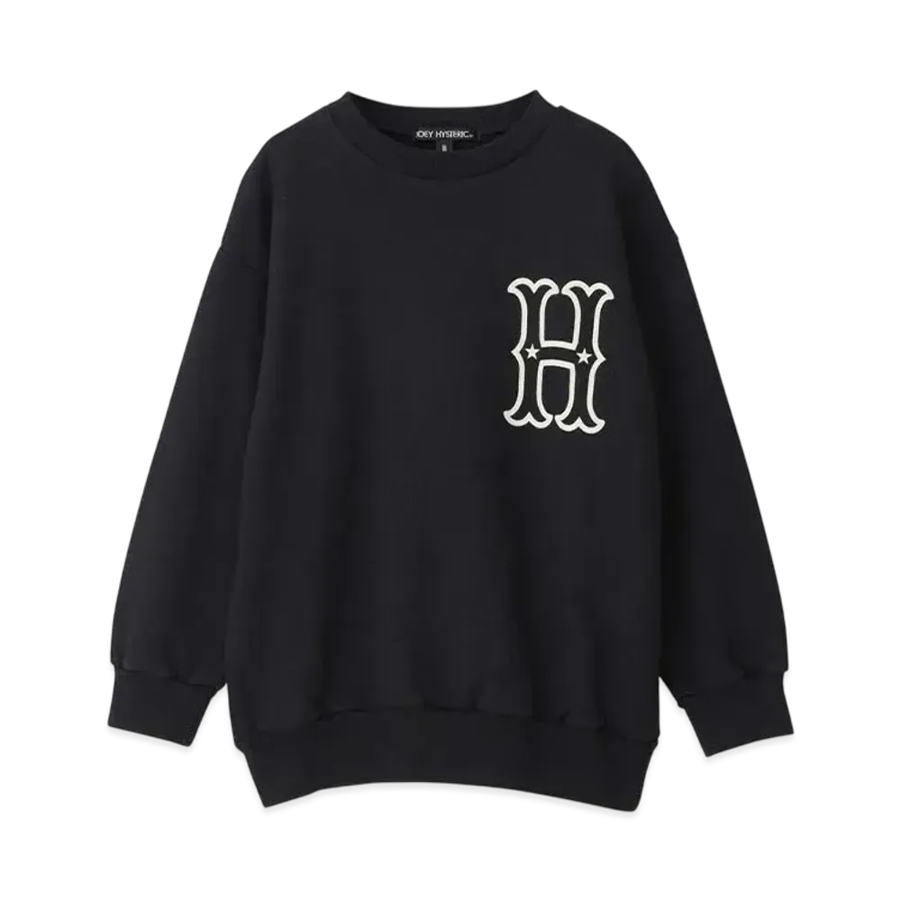 HYSTERIC GLAMOUR Kids H Woman Big Sweatshirt "Black"
