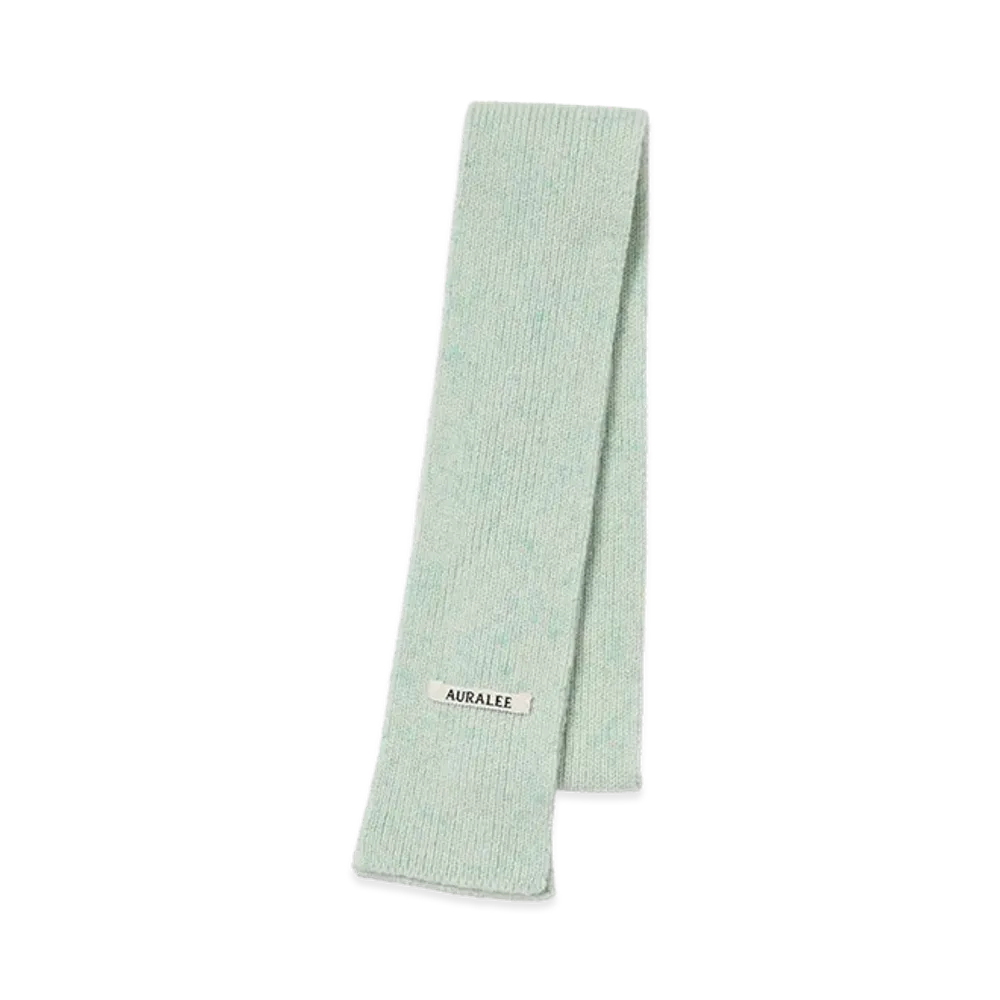 AURALEE Cashmere Nep Knit Stole "Mix Mint"