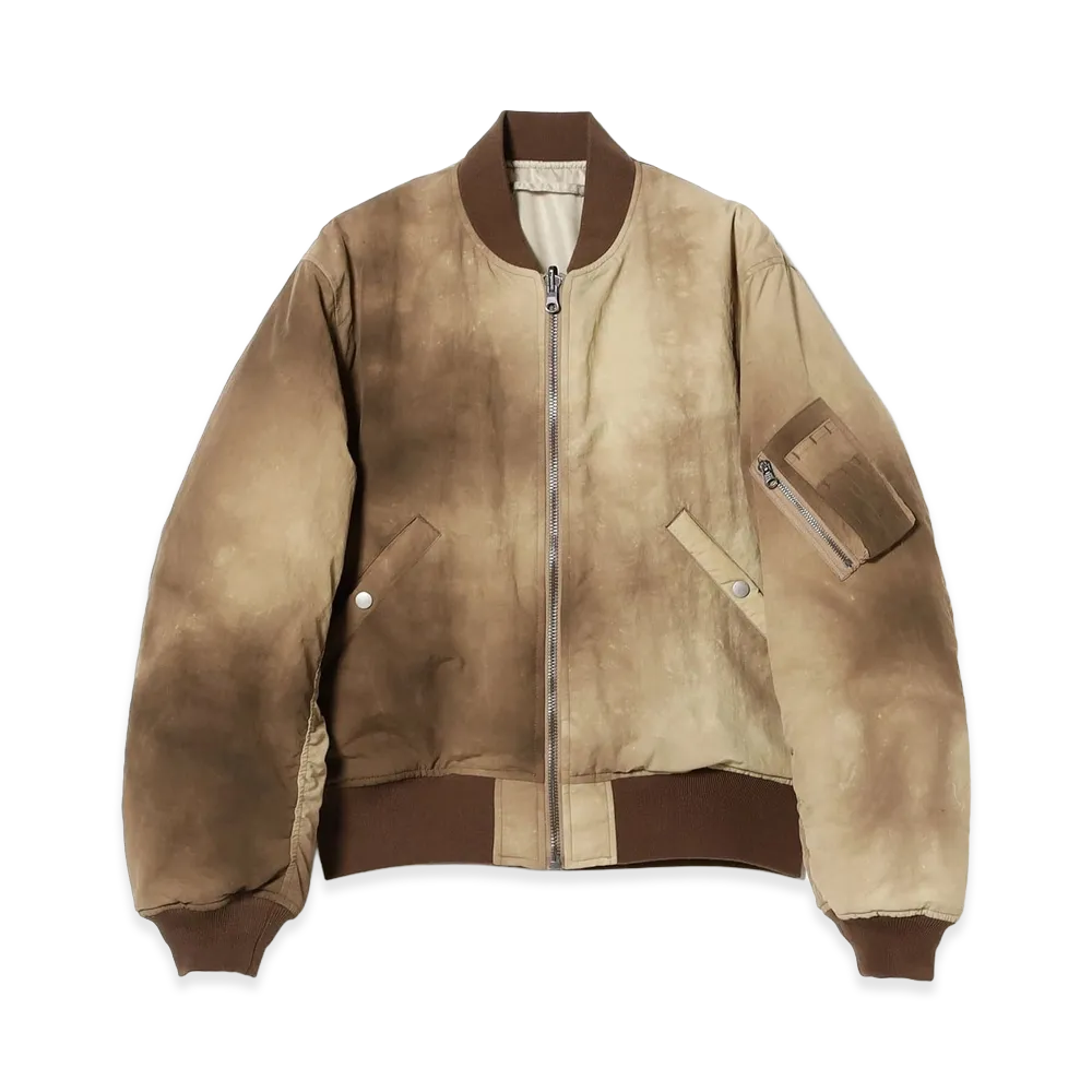 BEAMS FUTURE ARCHIVE Fade Nylon MA-1 "Brown"