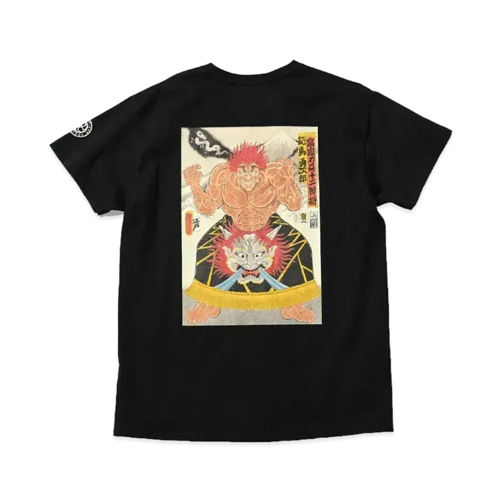 HOME GAME x グラップラー刃牙 x PANCRASE x THREE TIDES S/S TEE "BLACK"