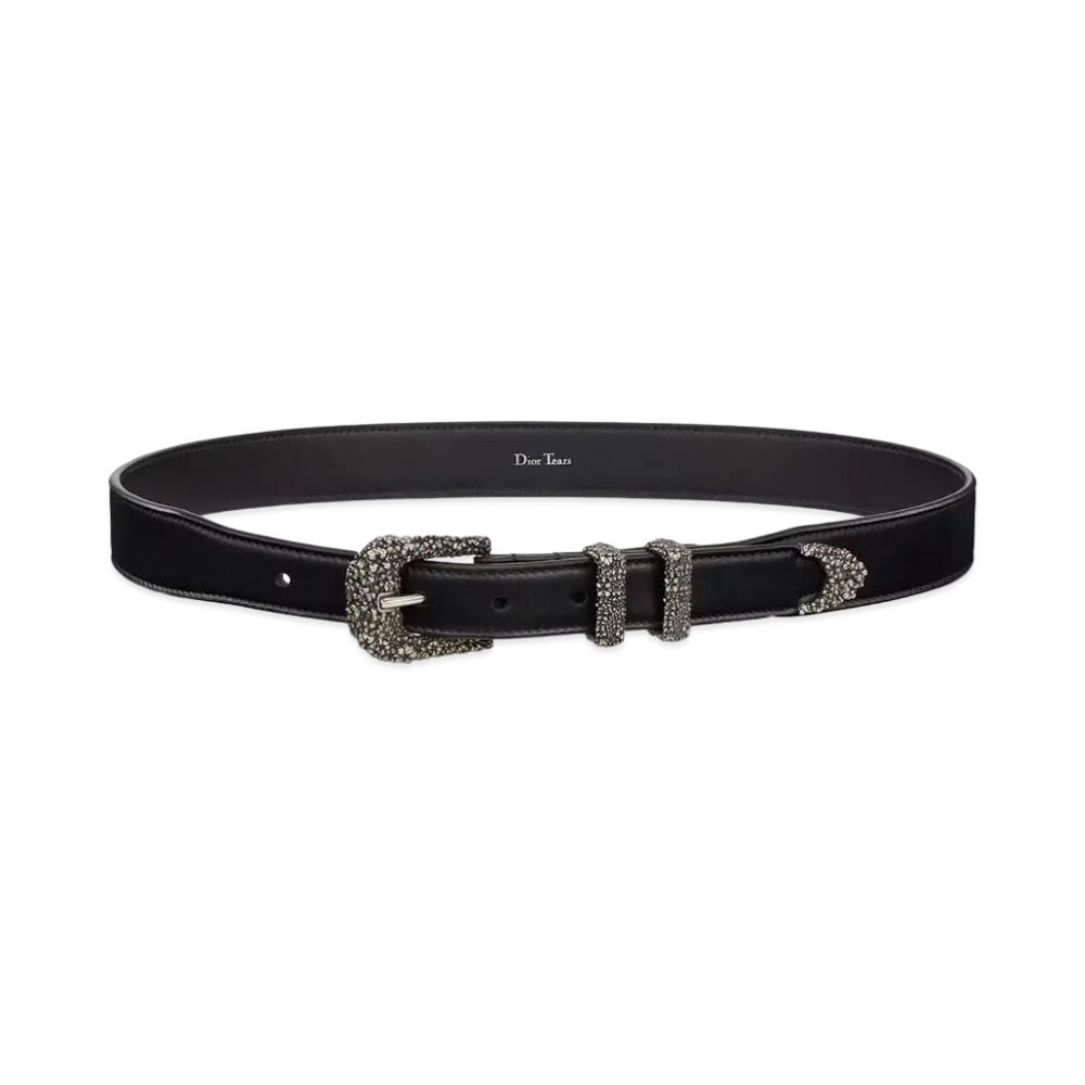 Dior Tears Adjustable Belt Smooth Calfskin, 30mm "Black"