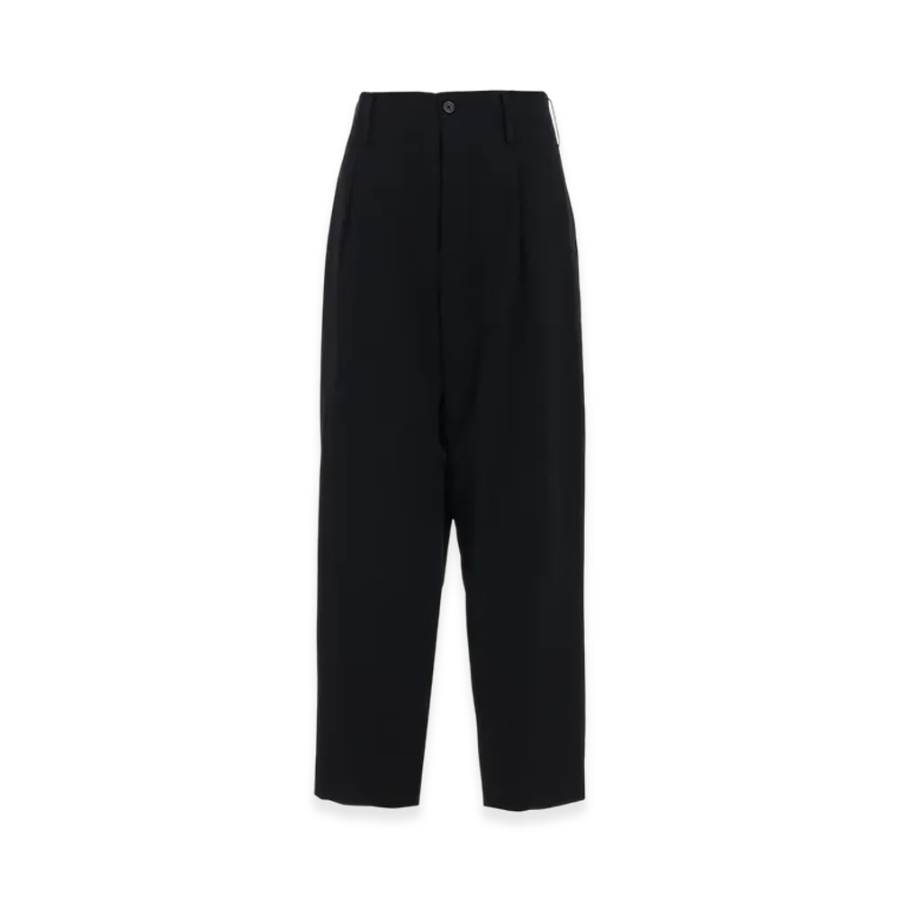 S'YTE Washer Wool Gabardine 2-Tuck Wide Pants "Black"