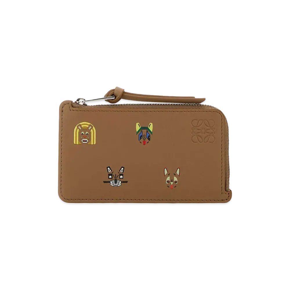 LOEWE Women's Leather Card Holder "Camel"