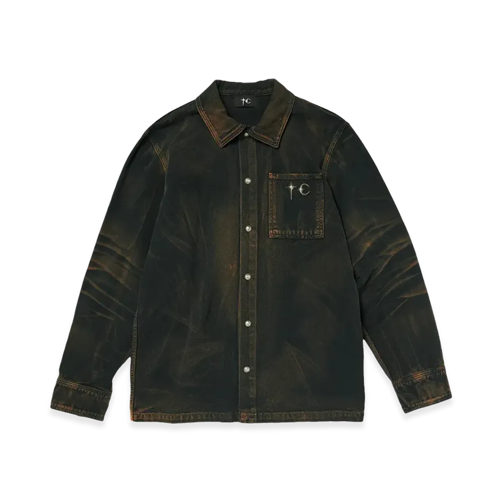 THUG CLUB TC Two Tone Washed Shirt "Rust Black"