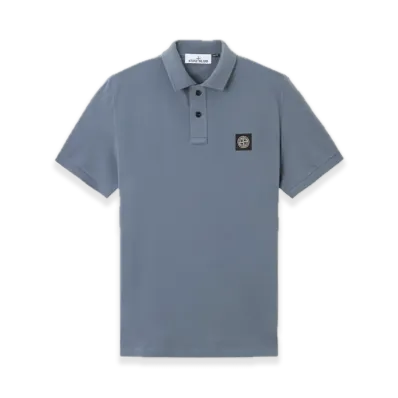 Stone Island 22002SC Organic Cotton Elastane Pique "Avio Blue"