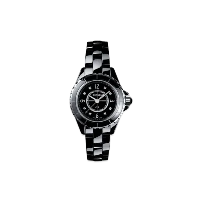CHANEL J12 Ceramic 29mm 8P Diamond "Black"