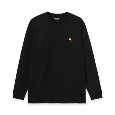 Carhartt WIP L/S Chase T-Shirt "Black/Gold"